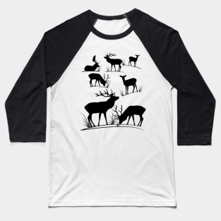 roe deer, stag, wild animal, hunting, hunter, forest Baseball T-Shirt